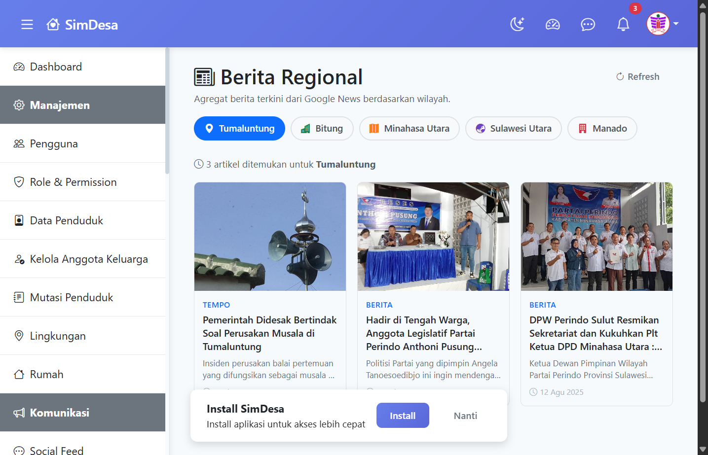 Berita Regional