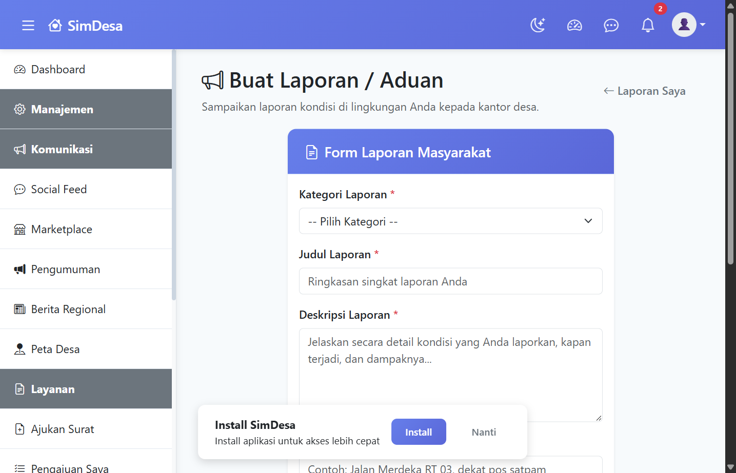 Buat Laporan