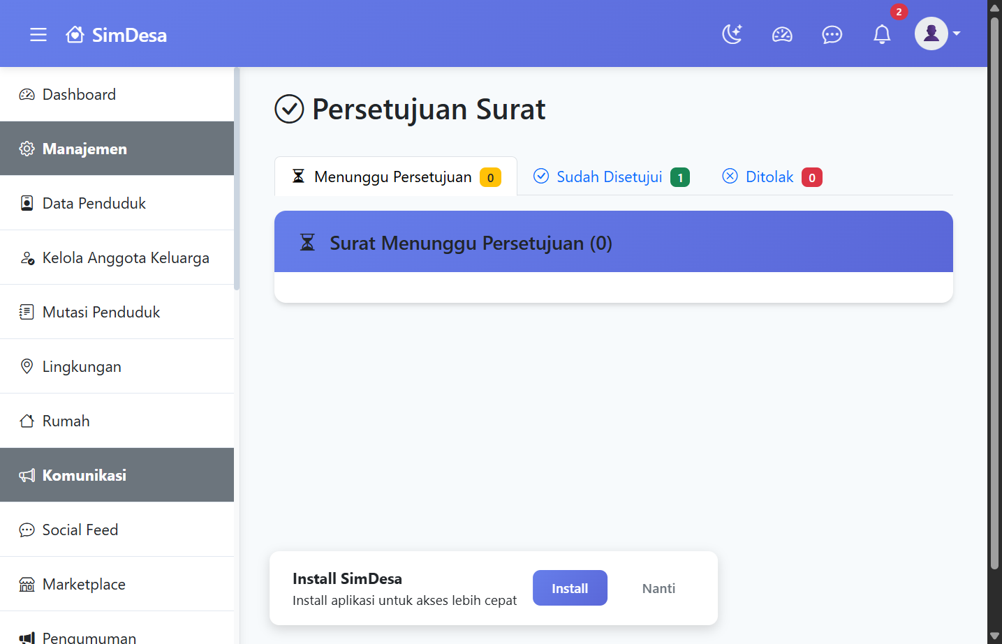 Persetujuan Surat