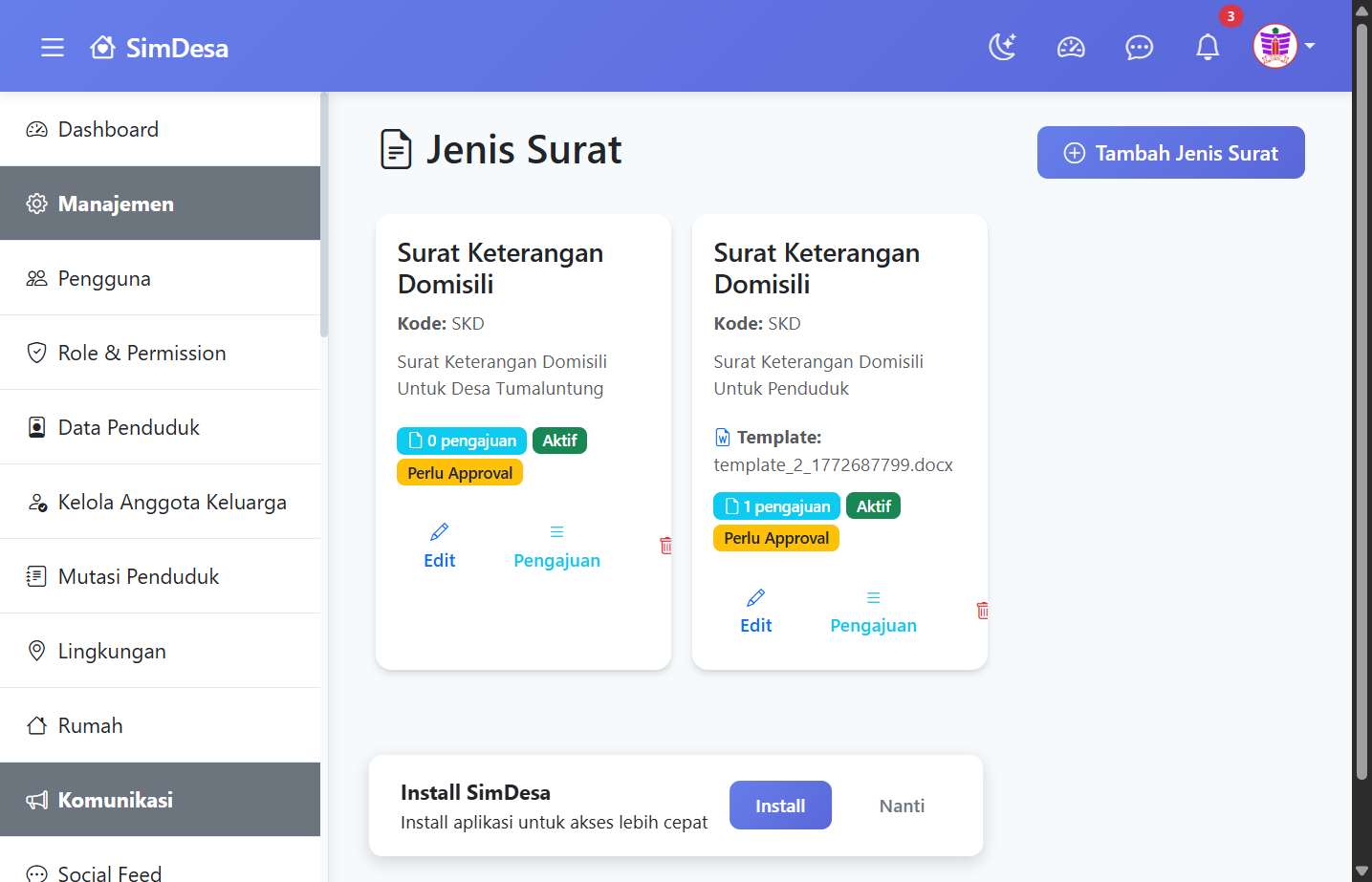 Jenis Surat