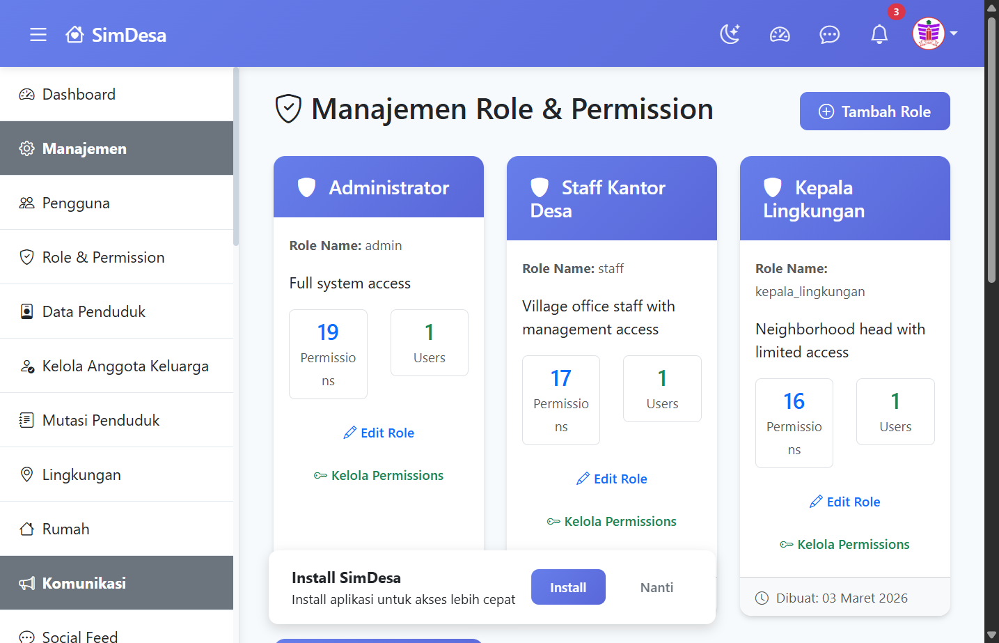 Role & Permission
